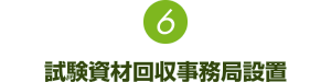 6.試験資材回収事務局設置